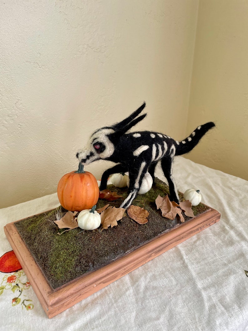 Bone Wolf in the Pumpkin Patch image 3