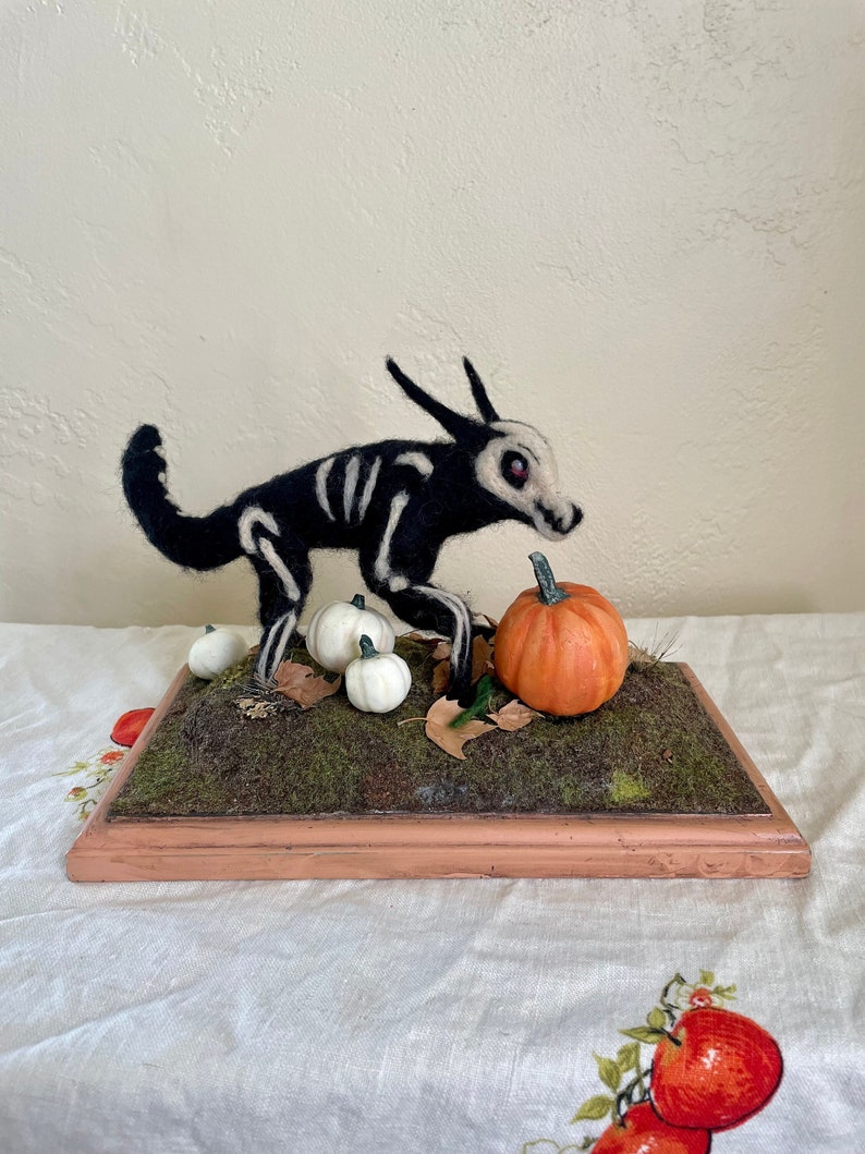 Bone Wolf in the Pumpkin Patch image 1