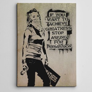 Banksy Art Print: Stretched Framed Canvas, Ready to Hang