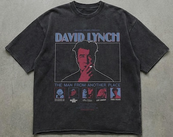 Camiseta gráfica de David Lynch / Camiseta de arte cinematográfico surrealista descolorido / Camiseta urbana de película de culto