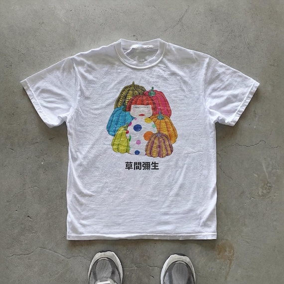 草間彌生 かぼちゃTシャツ | 日本アートグラフィックTシャツ | 水玉