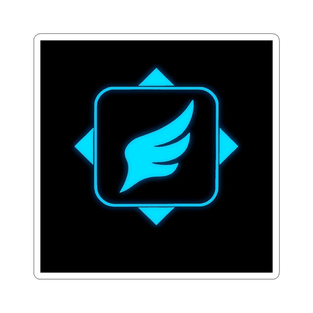 Electric Blue Wing Sticker - Etsy