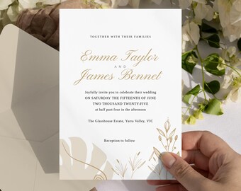 Boho 2 - Editable Wedding Invitation Template | Instant Download | Templett DIY Invite