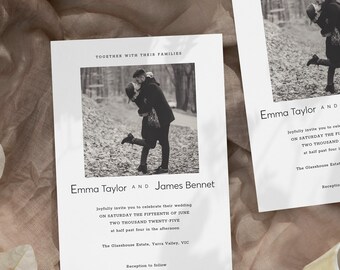 Our Photo - Editable Wedding Invitation Template | Instant Download | Templett DIY Invite