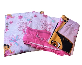 Nickelodeon Dora the Explorer Pink Sheet Set with Pillowcase Kids Bedding