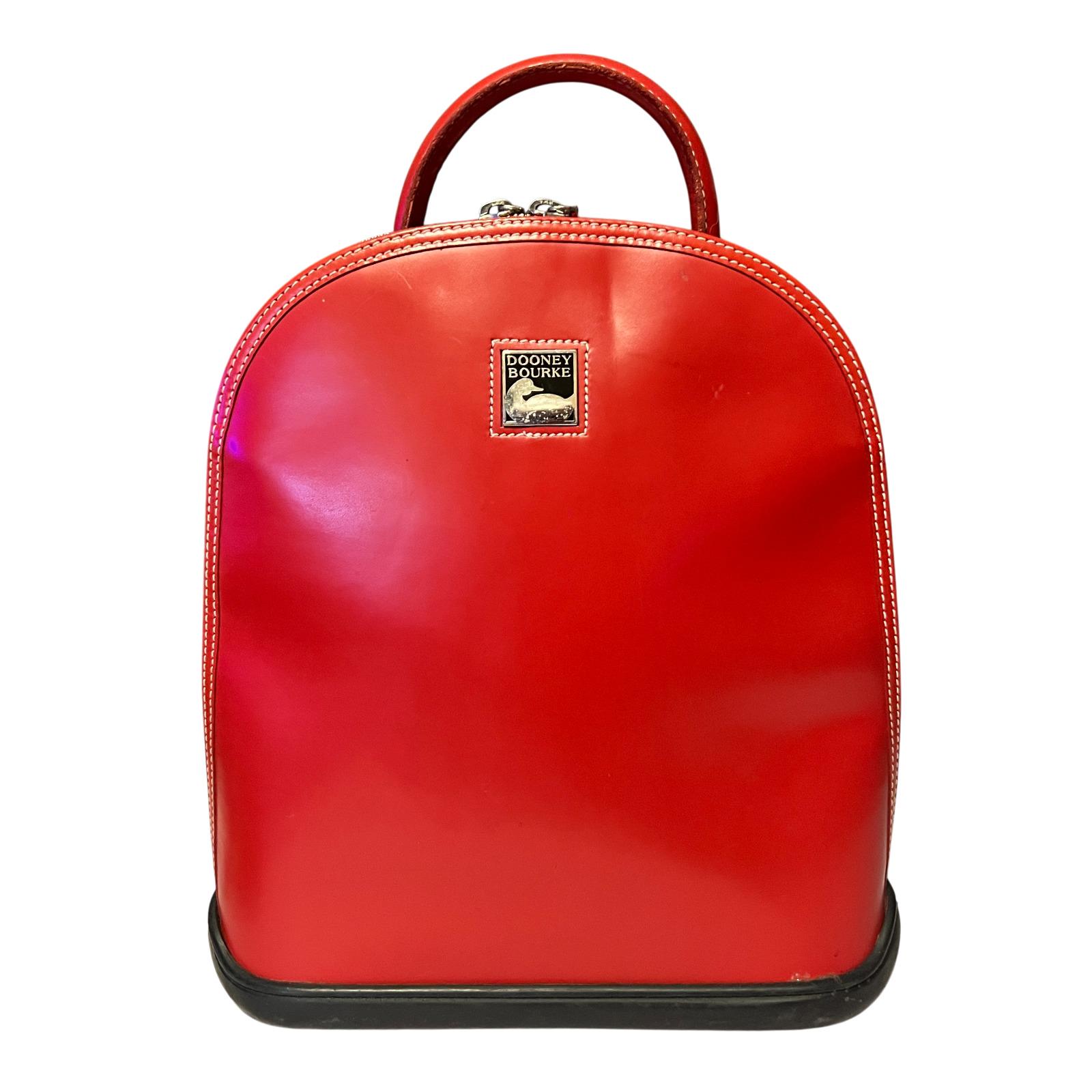 DOONEY & BOURKE Parasole Cadet Dome Zip Around Pod USA Vintage Red Backpack Bag Dooney and Bourke Vintage Backpack - Etsy main image 4