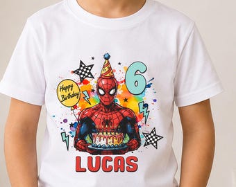 Camiseta de cumpleaños de Spiderman, Camisetas de cumpleaños de Disney para niño, Camiseta "Es mi cumpleaños", Camiseta de cumpleaños de Spiderman personalizada, Camiseta de cumpleaños para niños pequeños