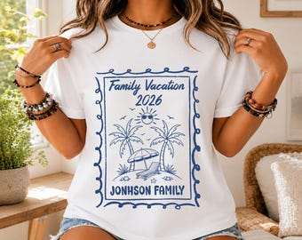 Custom Family Vacation Shirts 2026, Matching Beach Trip Shirts, Summer Family Trip Tee, Travel Gift, Personalized Trip Shirts