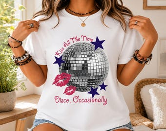 Kiss All The Time Disco Occasionally Shirt, Disco Ball Tee, Album Merch Tour Concert T Shirt