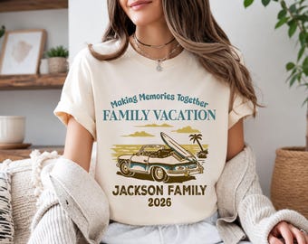 Custom Family Vacation Shirts 2026, Matching Beach Trip Shirts, Summer Family Trip Tee, Travel Gift, Personalized Trip Shirts