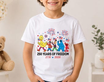 Sesame America 250th Anniversary Shirt,  1776 2026 Patriotic Tee, 4th of July  Shirt, Sesame Street independence day Tshirt