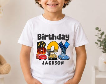 McQueen Birthday Boy Gift, Car Birthday Party tshirt, Cars Birthday Shirt, Disney Trip Birthday Gift
