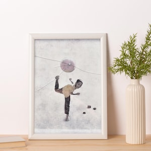 Fantastische Kunst, Moderne Kunst, Originalkunst, gerahmte Kunst, einzigartige Kunst, Wandkunst, Kunst über Kunst, Originalgemälde, Baseball-Kunstdruck, Junge, Kunst aus zerbrochenem Glas Bild 5