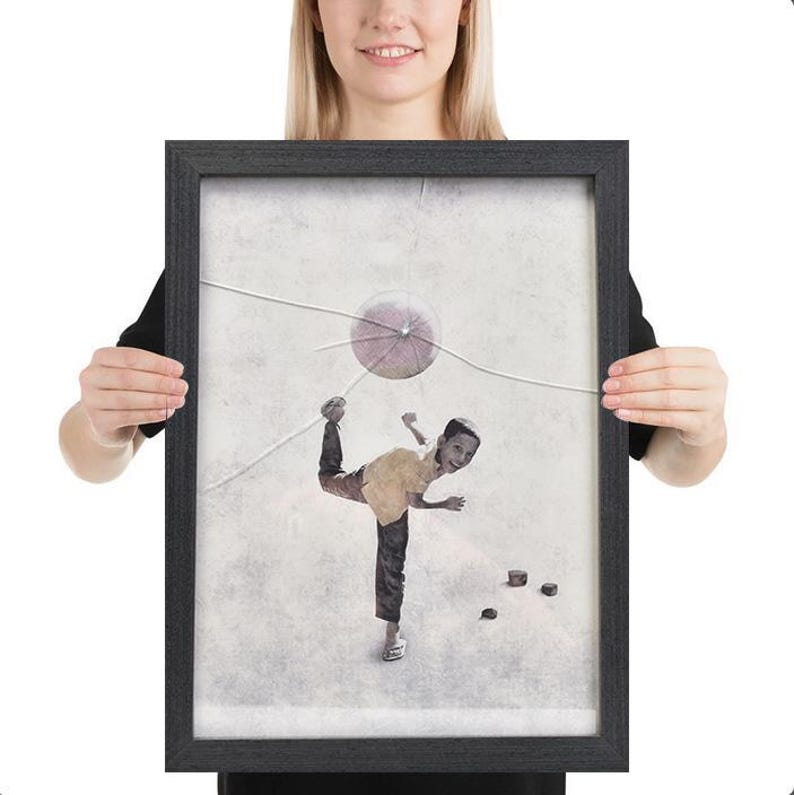 Fantastische Kunst, Moderne Kunst, Originalkunst, gerahmte Kunst, einzigartige Kunst, Wandkunst, Kunst über Kunst, Originalgemälde, Baseball-Kunstdruck, Junge, Kunst aus zerbrochenem Glas Bild 1