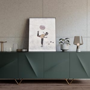 Fantastische Kunst, Moderne Kunst, Originalkunst, gerahmte Kunst, einzigartige Kunst, Wandkunst, Kunst über Kunst, Originalgemälde, Baseball-Kunstdruck, Junge, Kunst aus zerbrochenem Glas Bild 8