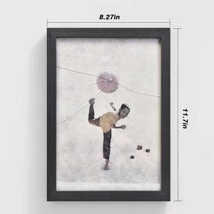 Fantastische Kunst, Moderne Kunst, Originalkunst, gerahmte Kunst, einzigartige Kunst, Wandkunst, Kunst über Kunst, Originalgemälde, Baseball-Kunstdruck, Junge, Kunst aus zerbrochenem Glas Bild 13