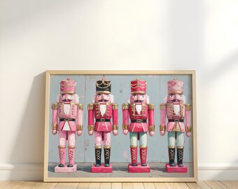 Vintage Nutcracker Soldiers in Pastel Colors - Festive Christmas Art Print, Cute Holiday Decor, Nutcracker Decoration, Digital Download 68