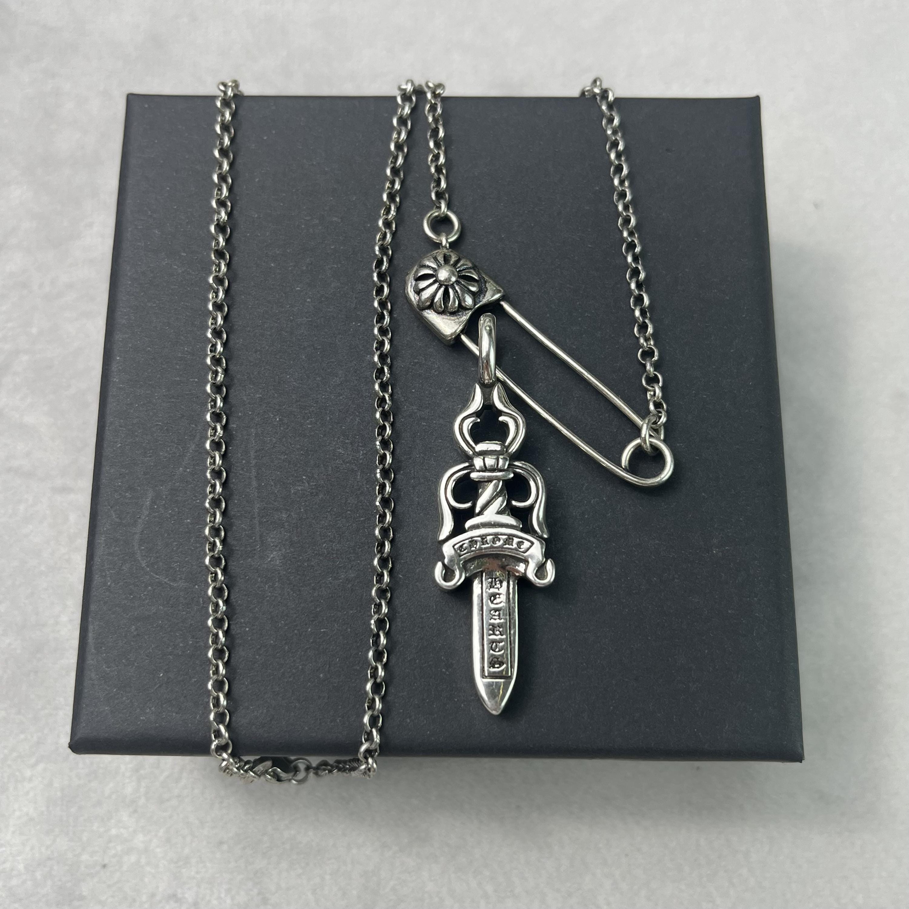 Chrome hearts necklace safety pin - Etsy 日本