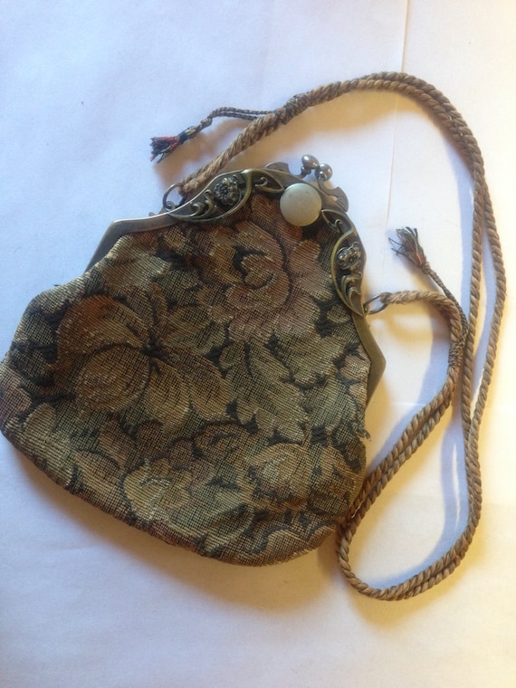 SALE Tapestry Vintage Purse 1915 lot A5