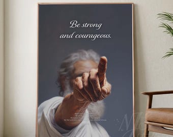 Giosuè 1:9, Scritture da parete stampabili, Mano di Dio, Regalo cristiano (download digitale)