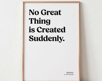 Poster con citazione motivazionale per il nuovo anno 2026 / Citazione di Epitteto / Decorazione filosofica stoica / DIGITALE