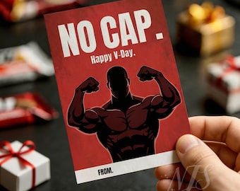 Biglietto di San Valentino senza cappuccio / San Valentino con slang alla moda della generazione Z / Regalo fantastico per la classe di ragazzi adolescenti / Biglietto divertente per il migliore amico in formato PDF stampabile