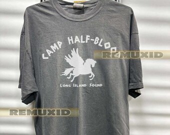 Camiseta Vintage Camp Half Blood, Camiseta Long Island Sound, Camiseta de Mitologia, Presente Percy, Inspirada em Acampamento, Presente para Adolescente, Camiseta Inspirada na Grécia Antiga RX04