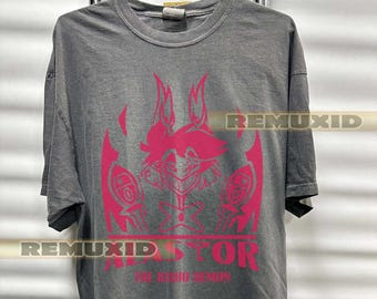 Maglietta Alastor The Radio Demon, t-shirt grafica unisex, maglietta anime, abbigliamento per fan dei cartoni animati, regalo unico per lui, idea regalo per i fan RX30