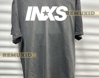 INXS shirt, vintage style band tee, 80s rock tee, graphic tee, concert tee, rock band shirt, music graphic tee, concert tour shirt RX197