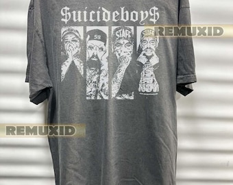 Maglietta vintage Suicideboys Hip Hop, T-shirt grafica, Streetwear da uomo, Maglietta da rapper, Maglietta hip hop, T-shirt rap, Amante della musica, Outfit casual RX183