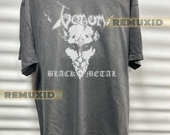 Maglietta black metal Venom, t-shirt in stile vintage, t-shirt black metal, maglietta da gruppo black metal, t-shirt rock, maglietta da concerto, Music Lover RX186