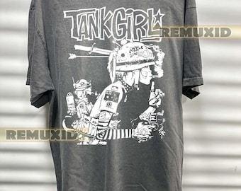 Maglietta Tank Girl, t-shirt vintage con fumetto, t-shirt anni '90 con fumetto, grafica grunge con fumetto, t-shirt da concerto, t-shirt punk con fumetto, t-shirt del tour RX157