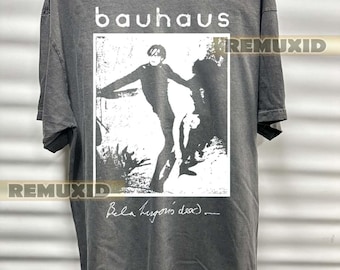 Bauhaus-shirt, shirt rockband, grafisch shirt gothic punk, merchandise gothpunkband, shirt alternatieve rock, T-shirt dark gothpunk RX204