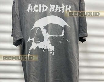 Maglietta della band Acid Bath, maglietta con teschio, maglietta rock, maglietta musicale, t-shirt della band rock metal, rock retrò, maglietta dark grunge, maglietta del tour di concerti RX178