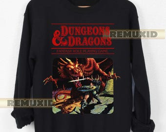 Vintage Dungeons & Dragons sweatshirt, DnD sweatshirt, cozy unisex gamer pullover, tabletop RPG crewneck RX133
