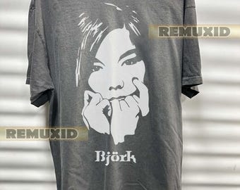 Maglietta Björk, maglietta di musica alternativa, t-shirt di una band, regalo per i fan di Björk, maglietta retrò anni '90, maglietta di merchandising musicale, maglietta del tour di concerti RX180