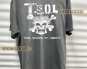 Maglietta della band TSOL, t-shirt punk rock vintage, maglietta punk rock, maglietta True Sounds of Liberty, t-shirt di una band punk, amante della musica, abbigliamento casual RX184