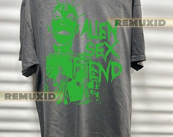 Alien Sex Fiend bandshirt, graphic gothic punk shirt, gothic punk bandmerchandise, shirt alternatieve rock, dark goth punk T-shirt RX203