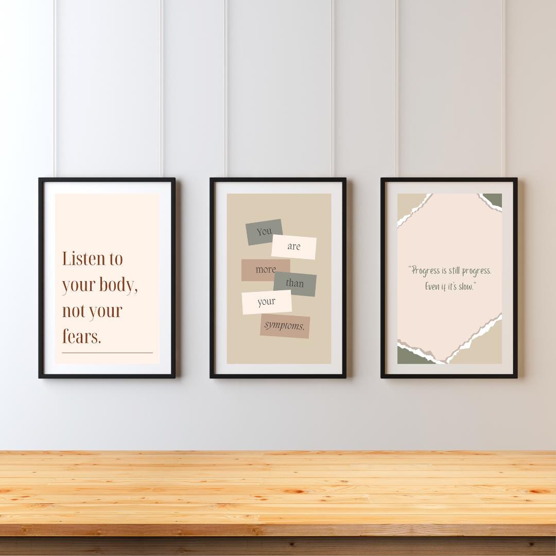 Motivational Quote Prints Set of 3: Modern Home Office Wall Art ...