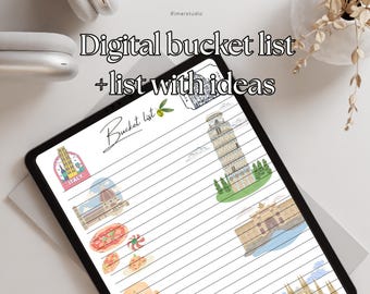 Italy Bucket List Planner: Travel Goals, Adventure Tracker (Printable)