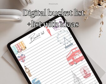 England Bucket List Planner: Travel and Life Goals (Printable)