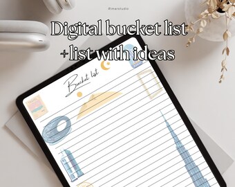 Dubai Bucket List Planner: Travel & Life Goals Tracker (Printable)
