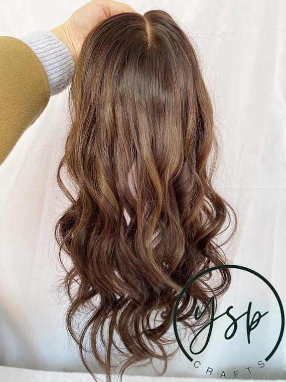 Human Hair Topper with Clips 5x6 Inches Natural Look 5x6 main image 4
