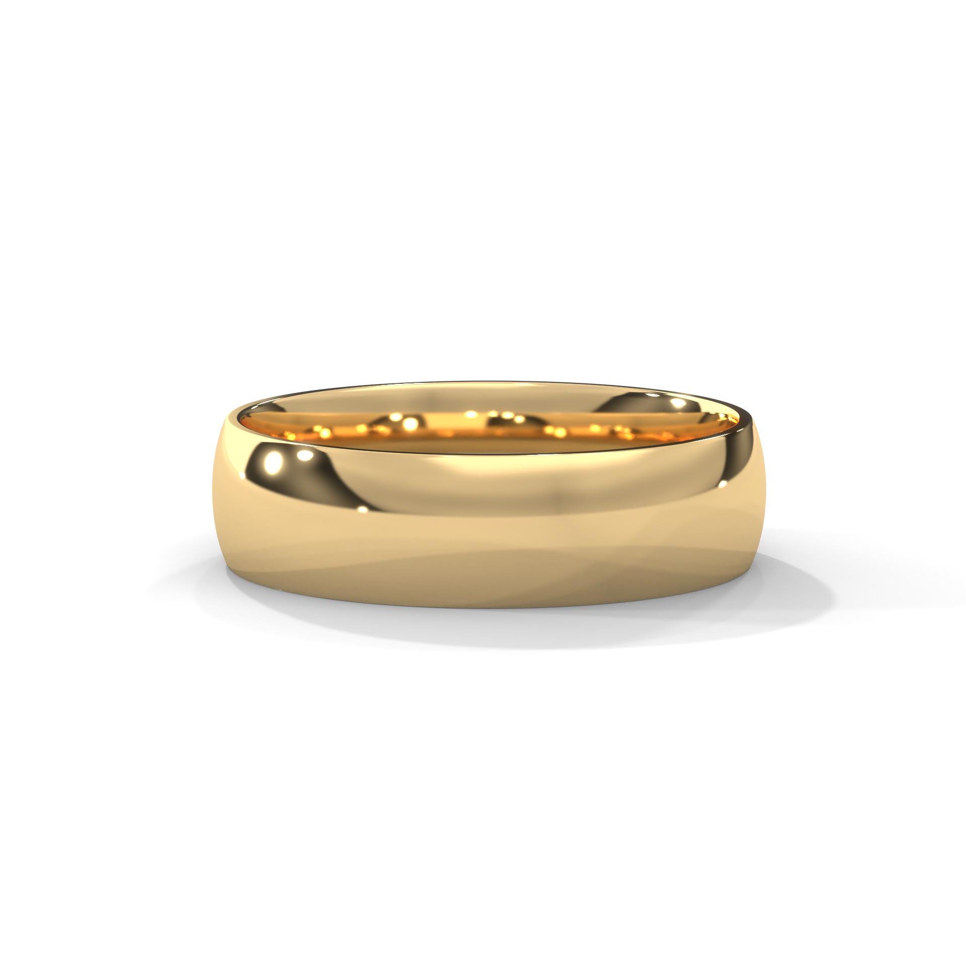 14K Yellow Gold Comfort Fit Wedding Band Minimalist Anniversary Ring