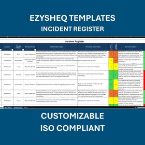 Mall för incidentregister - Helt anpassningsbar och ISO-kompatibel | EZYSHEQ
