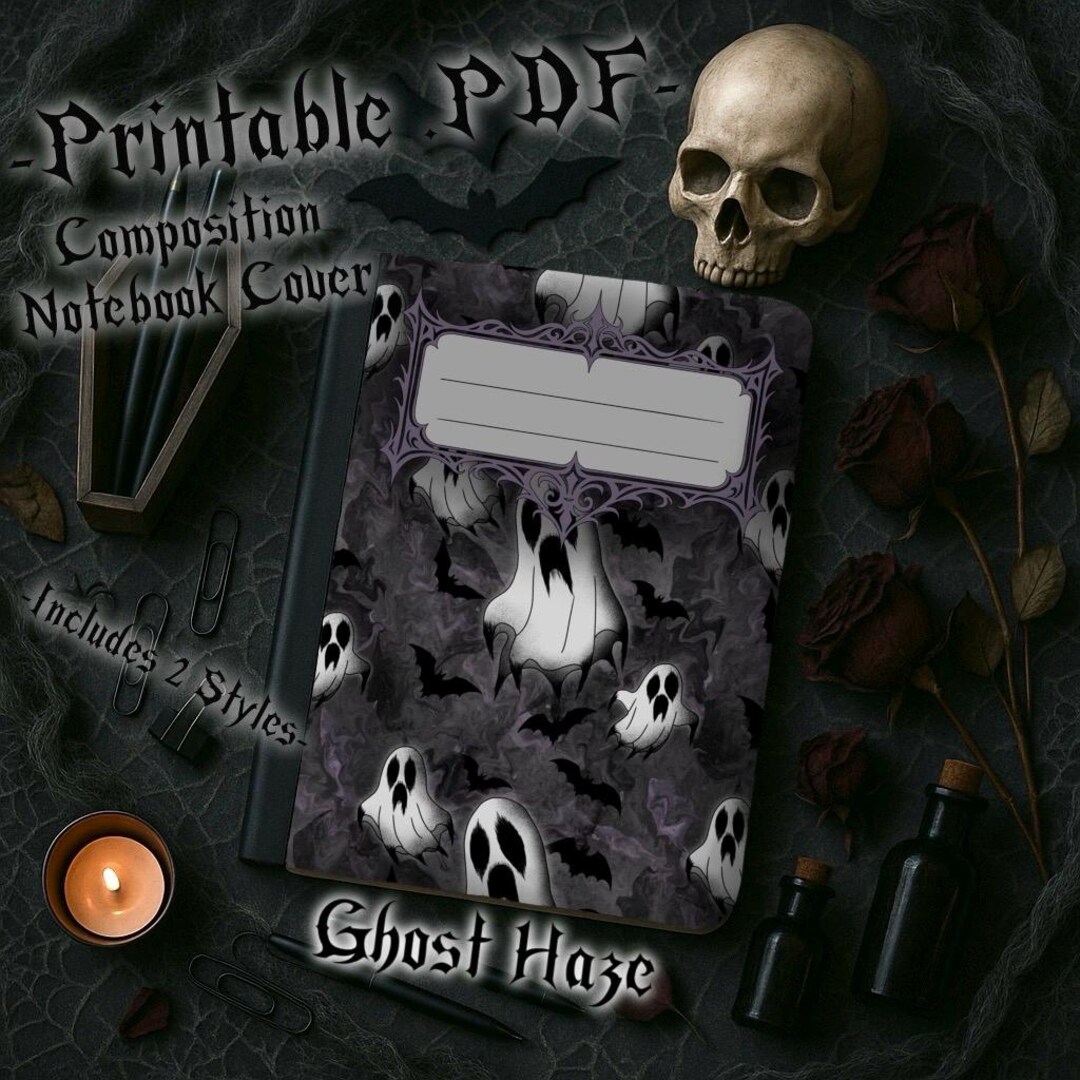 Ghost Haze – Haunting Printable Notebook Cover PDF - Etsy