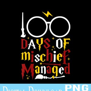 Magische 100 Tage Schule PNG, Magier Theme Design (Digitaler Download)