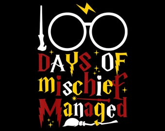 Magical 100 Days of School PNG, Wizard Theme Design (Digital Download)