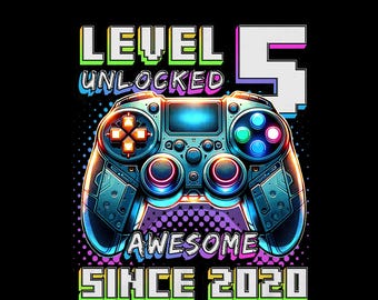 Livello 5 sbloccato fantastico dal 2020 PNG. Compleanno Gaming Png, Livello 5 sbloccato, Videogiochi Compleanno Png, Dal 2020 Png, Download istantaneo
