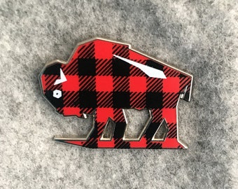 Buffalo Check Enamel Pin